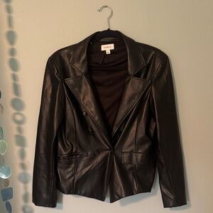 Evereve vegan leather jacket, large